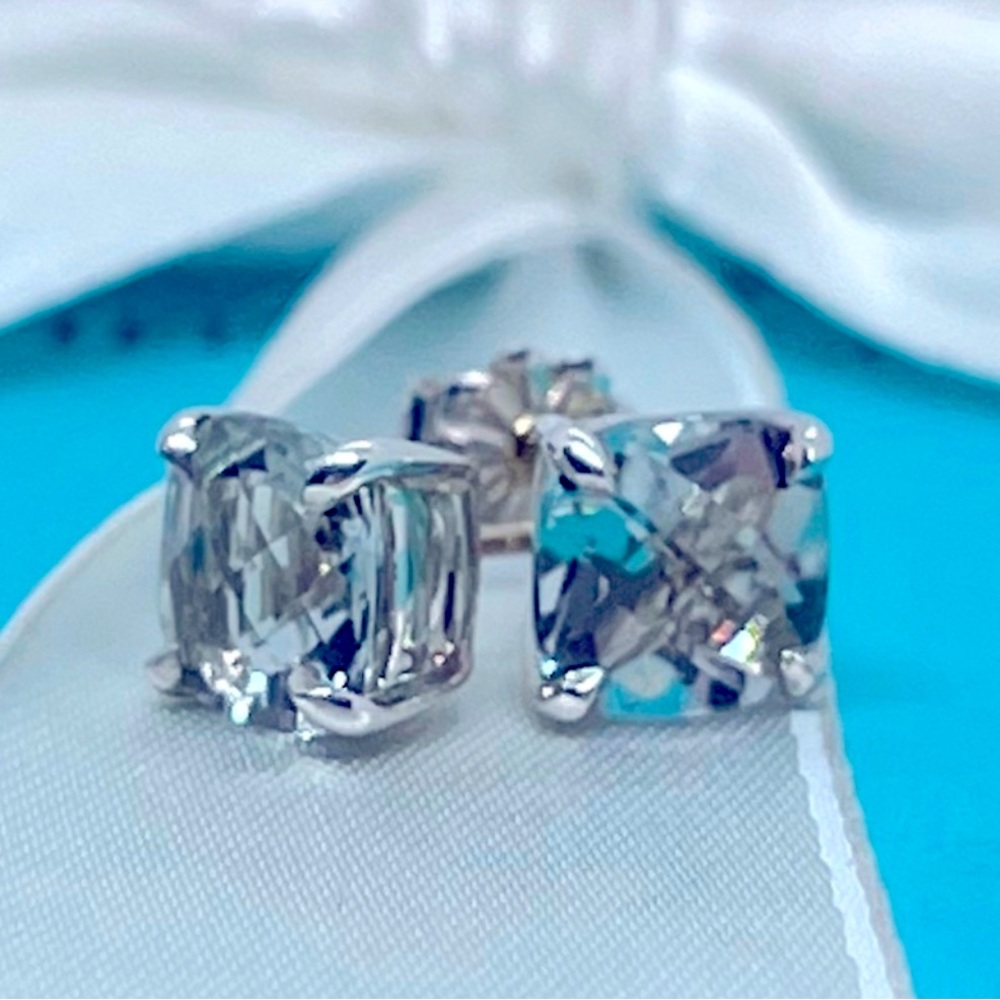 Tiffany & Co. Prasiolite Sparkler Earrings RARE prasiolite earrings